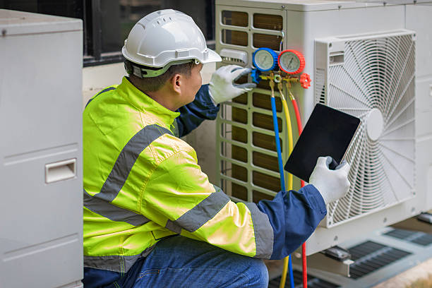 Professional Ductwork Repair technician working in Hope, RI